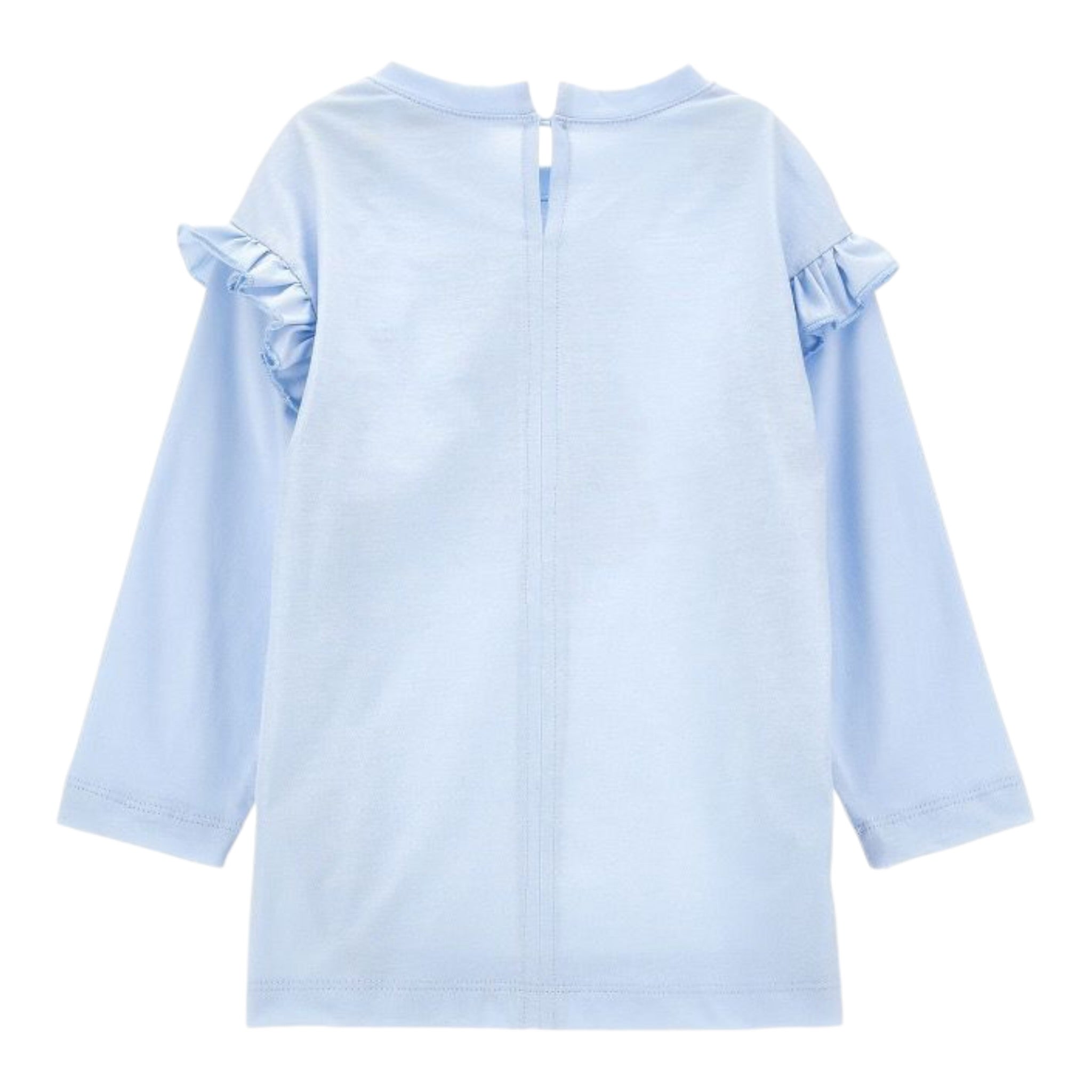 Monnalisa Shirt tinta unita con Stampa Azzurro per Bambina 11B624 AZZURRO MONNALISA 