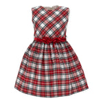 Monnalisa Abito Giromanica Bicolore Bianco/Rosso per Bambina 11D921 BIANCO/ROSSO MONNALISA 