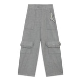 Monnalisa Pantalone tinta unita Von Elastico In Vita Grigio per Bambina 11F414 GRIGIO MONNALISA 