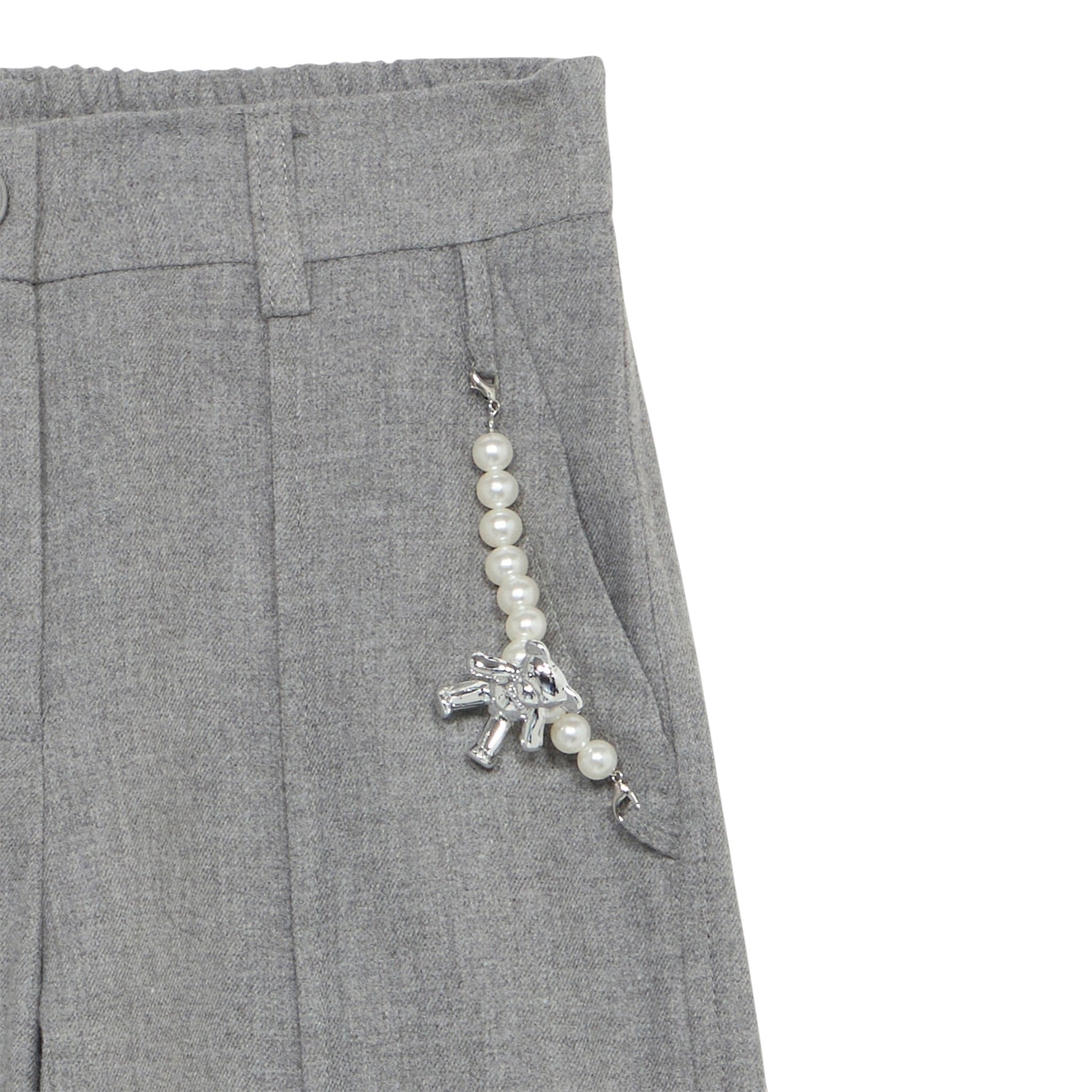 Monnalisa Pantalone tinta unita Von Elastico In Vita Grigio per Bambina 11F414 GRIGIO MONNALISA 