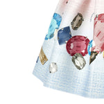 Monnalisa Gonna Bicolore con Stampe Rosa/Azzurro per Bambina 11F703 ROSA/AZZURRO MONNALISA 