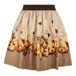 Monnalisa Gonna tinta unita con Stampa Beige per Bambina 11F705 BEIGE MONNALISA 