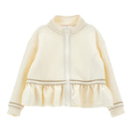 Monnalisa Felpa con Zip tinta unita Panna per Bambina 11F809 PANNA MONNALISA 