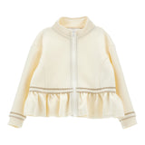 Monnalisa Felpa con Zip tinta unita Panna per Bambina 11F809 PANNA MONNALISA 