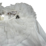 Monnalisa Shirt tinta unita con Tulle Panna per Neonata 170605 PANNA MONNALISA 