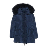 Monnalisa Giubbino tinta unita con Zip E Cappuccio Blu per Bambina 174116 BLU MONNALISA 
