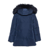 Monnalisa Giubbino tinta unita con Zip E Cappuccio Blu per Bambina 174116 BLU MONNALISA 