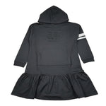 Monnalisa Abito Manica Lunga tinta unita con Cappuccio Nero per Bambina 178900R1 NERO MONNALISA 