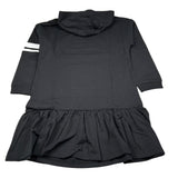 Monnalisa Abito Manica Lunga tinta unita con Cappuccio Nero per Bambina 178900R1 NERO MONNALISA 