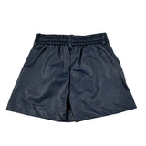 Monnalisa Short tinta unita In Ecopelle Blu per Bambina 17B403 BLU MONNALISA 