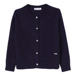 Monnalisa Cardigan tinta unita con Bottoni Blu per Bambina 17D802X BLU MONNALISA 