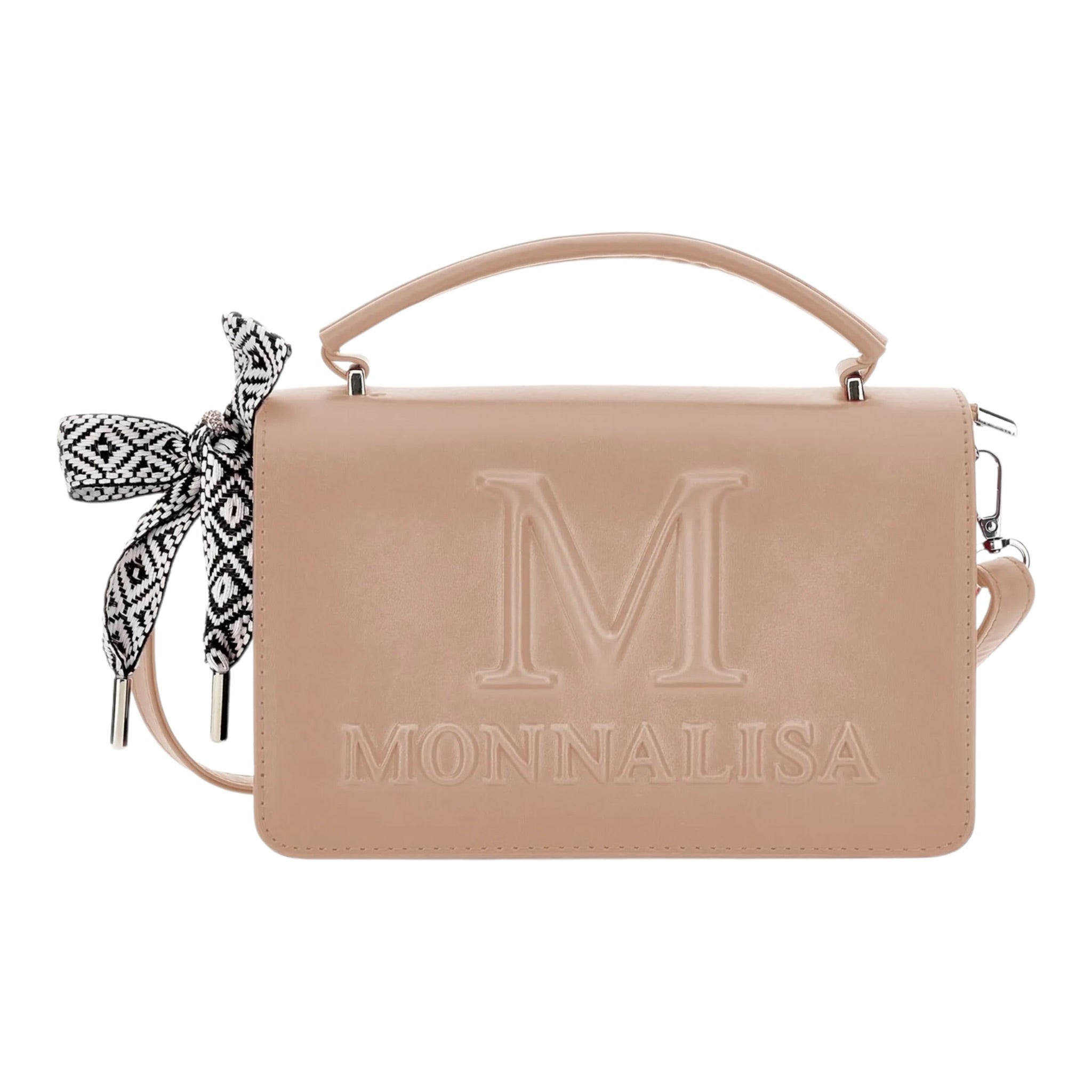 Monnalisa Borsa tinta unita con Logo Beige per Bambina 17F000 BEIGE MONNALISA 