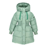 Monnalisa Giubbino tinta unita con Zip E Cappuccio Verde Acqua per Bambina 17F102 VERDE ACQUA MONNALISA 