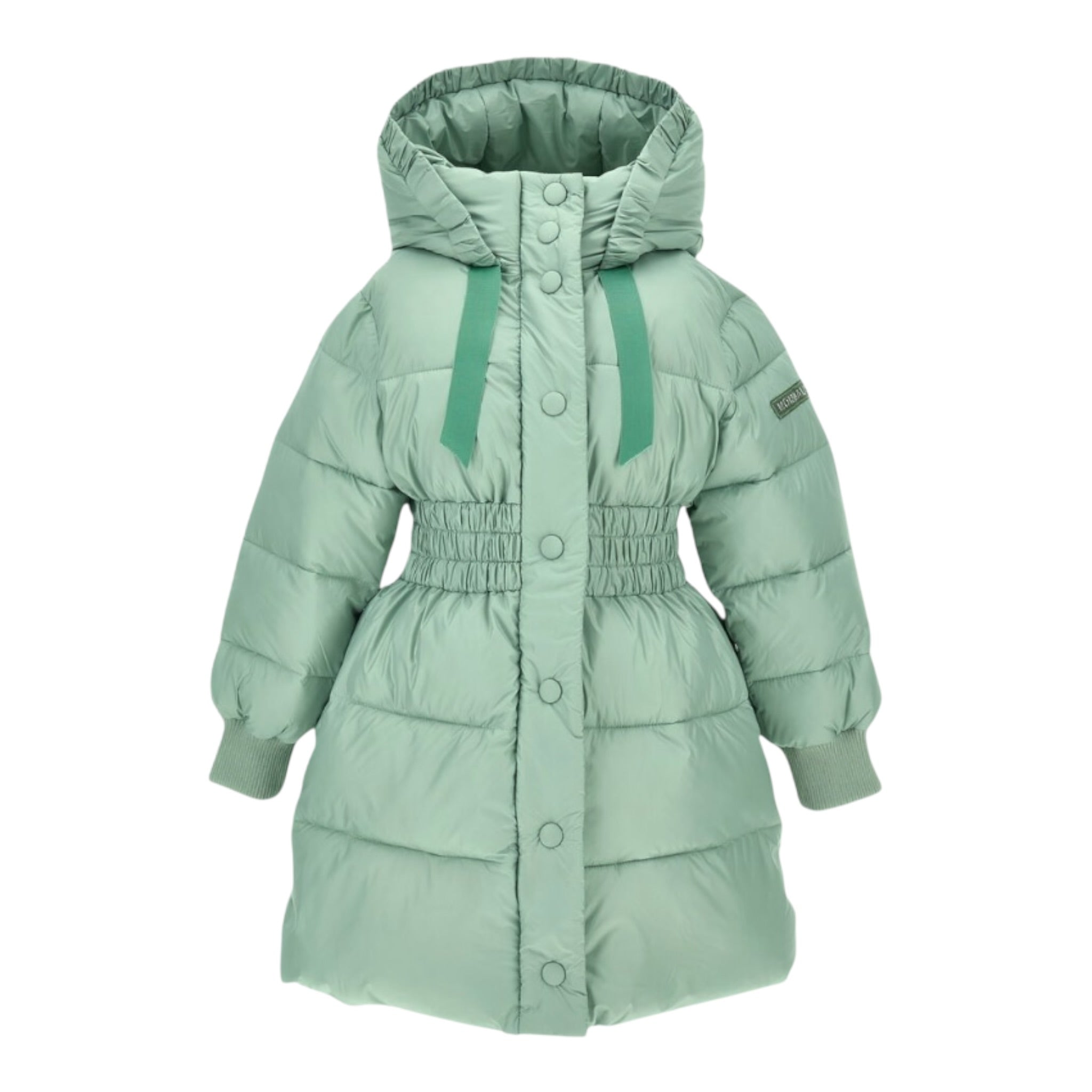 Monnalisa Giubbino tinta unita con Zip E Cappuccio Verde Acqua per Bambina 17F102 VERDE ACQUA MONNALISA 