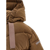 Monnalisa Giubbino tinta unita con Zip E Cappuccio Marrone per Bambina 17F103 MARRONE MONNALISA 