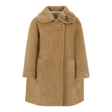 Monnalisa Cappotto tinta unita Doppiopetto Cammello per Bambina 17F109 CAMMELLO MONNALISA 