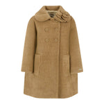 Monnalisa Cappotto tinta unita Doppiopetto Cammello per Bambina 17F109X CAMMELLO MONNALISA 