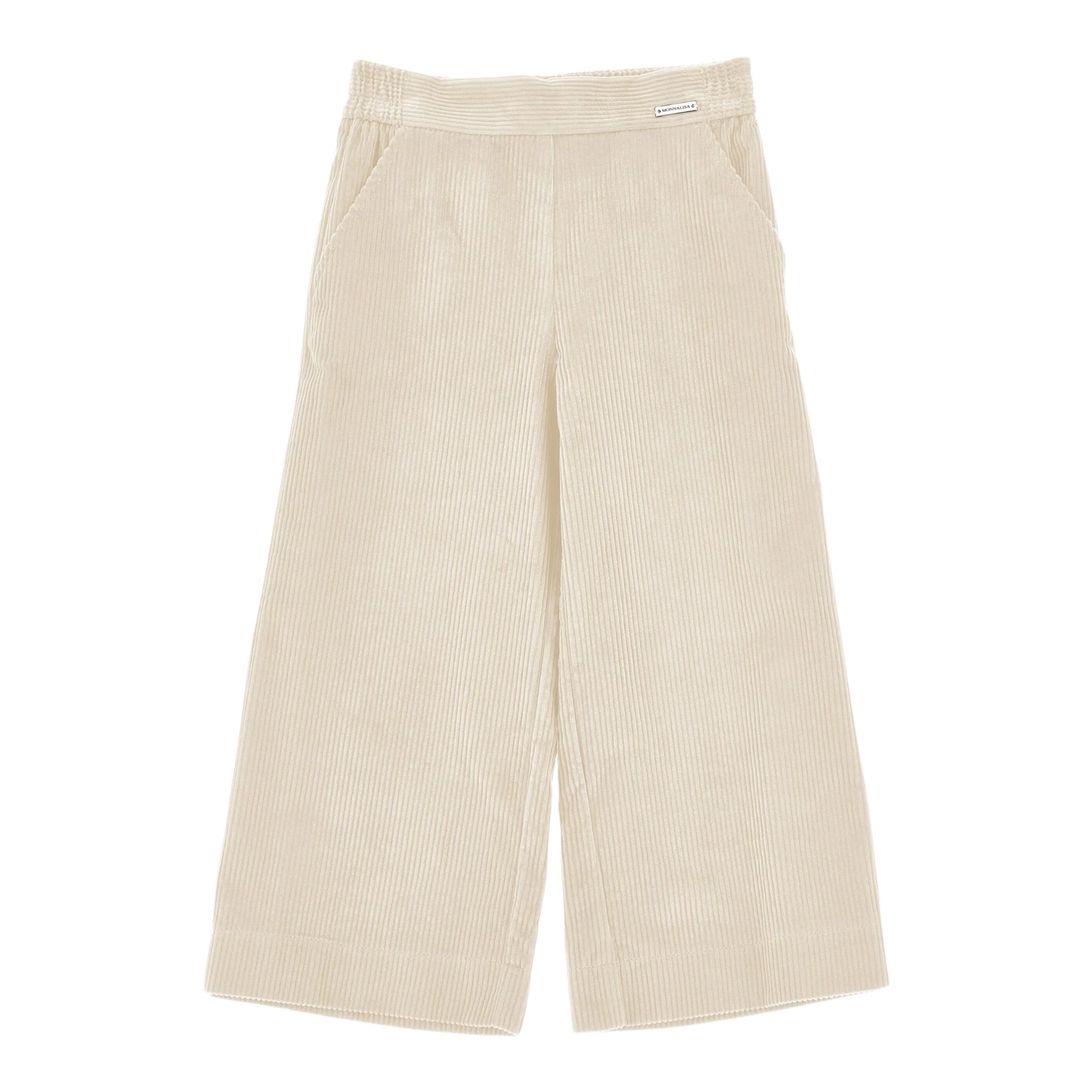 Monnalisa Pantalone tinta unita Modello Palazzo Beige per Bambina 17F404 BEIGE MONNALISA 
