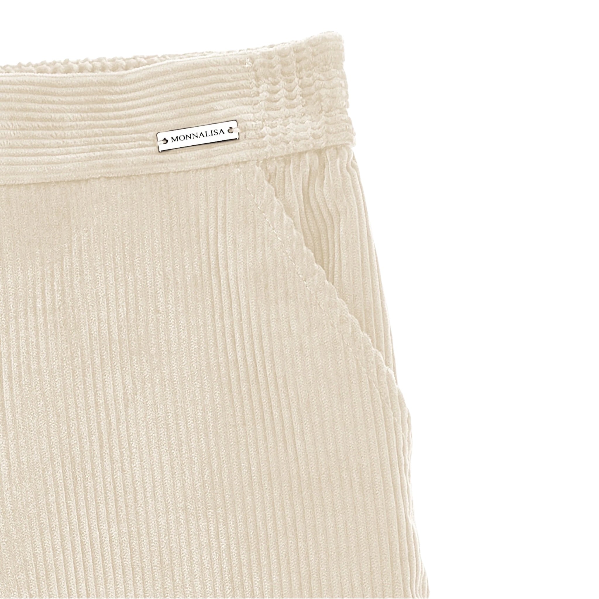 Monnalisa Pantalone tinta unita Modello Palazzo Beige per Bambina 17F404 BEIGE MONNALISA 
