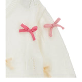 Monnalisa Cardigan tinta unita con Applicazioni Panna per Bambina 17F801 PANNA MONNALISA 