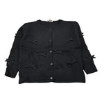 Monnalisa Cardigan tinta unita con Applicazioni Nero per Bambina 17F801XX NERO MONNALISA 