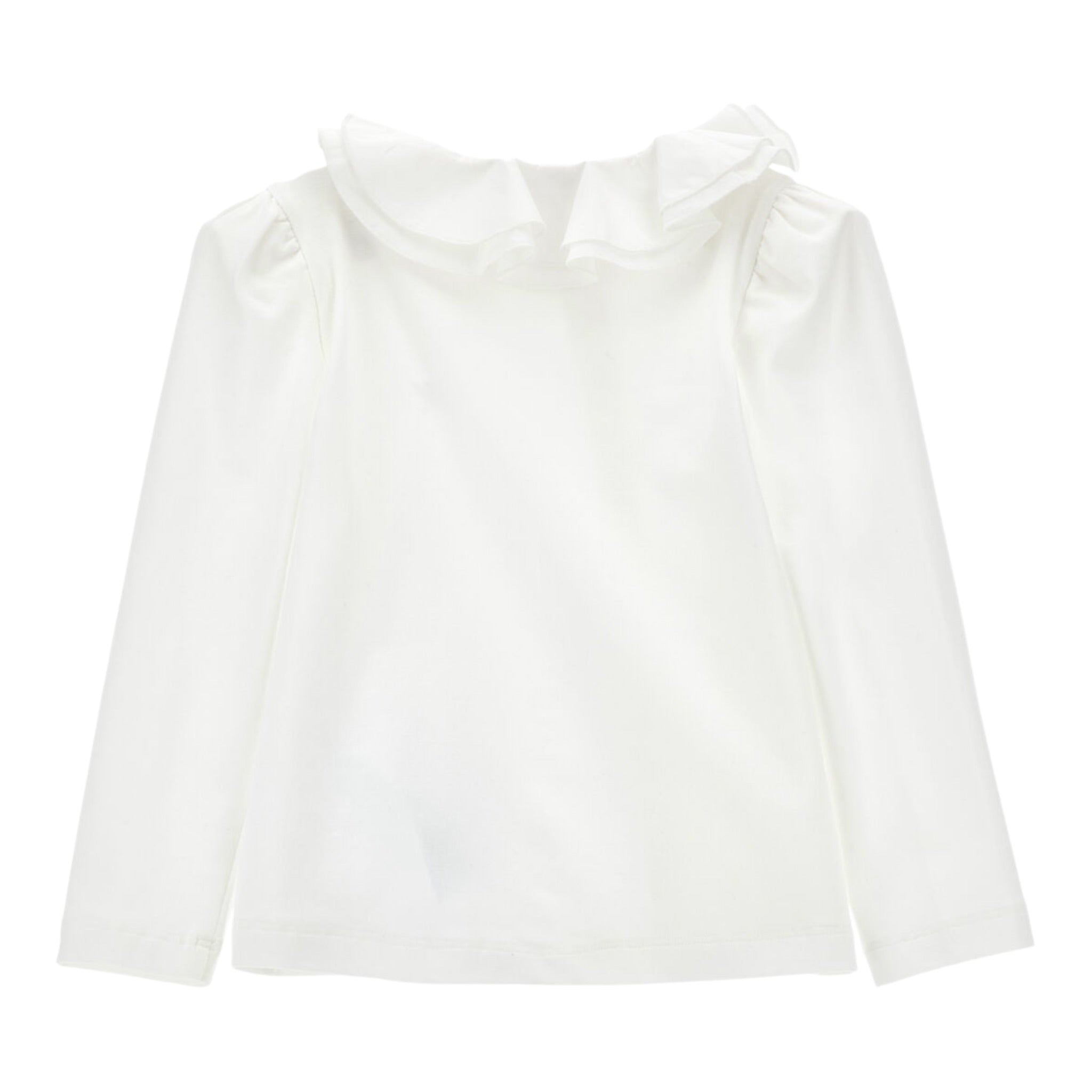 Monnalisa Camicia Manica Lunga tinta unita Panna per Bambina 17FPAT PANNA MONNALISA 