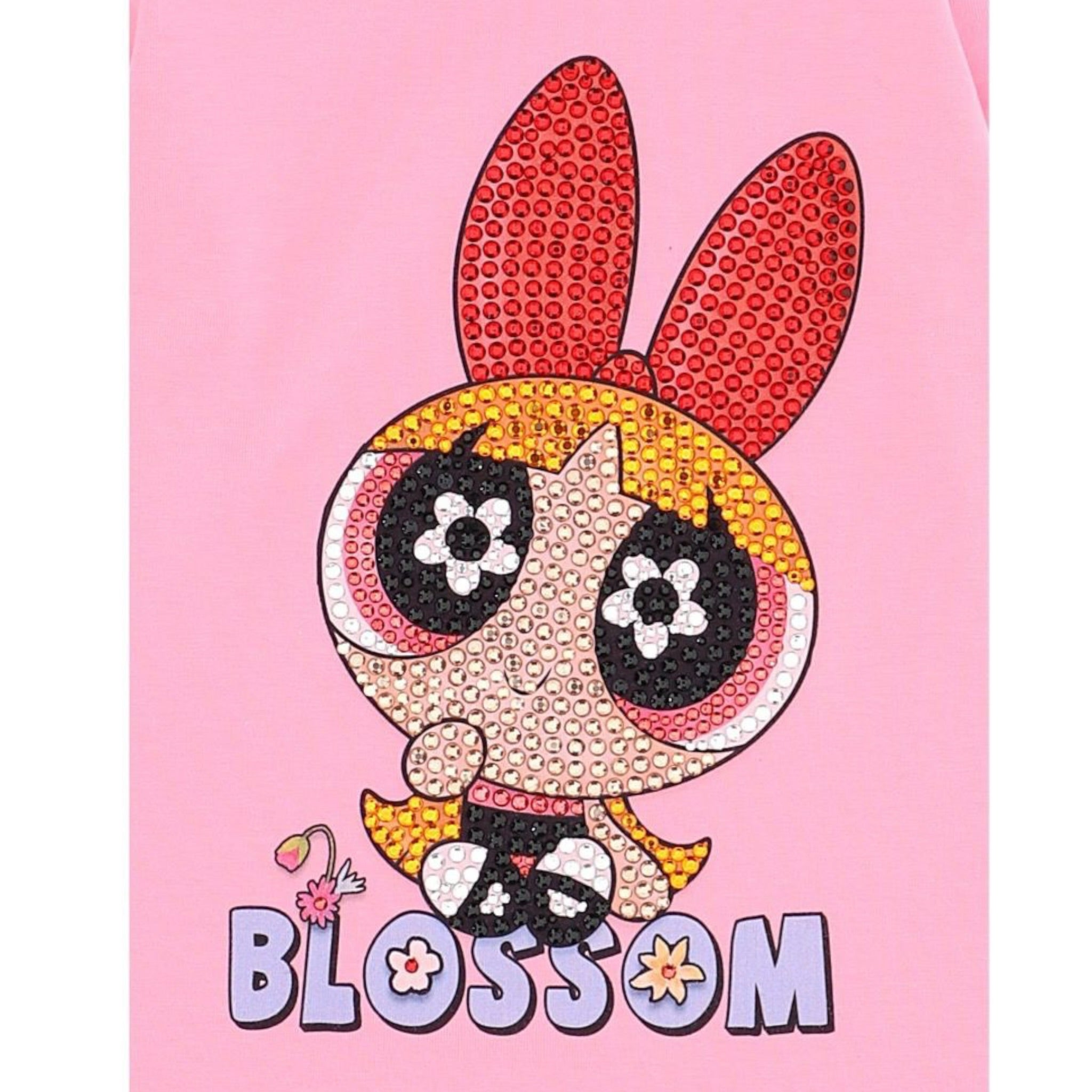 Monnalisa Shirt tinta unita con Stampa Rosa per Bambina 198688SX ROSA MONNALISA 