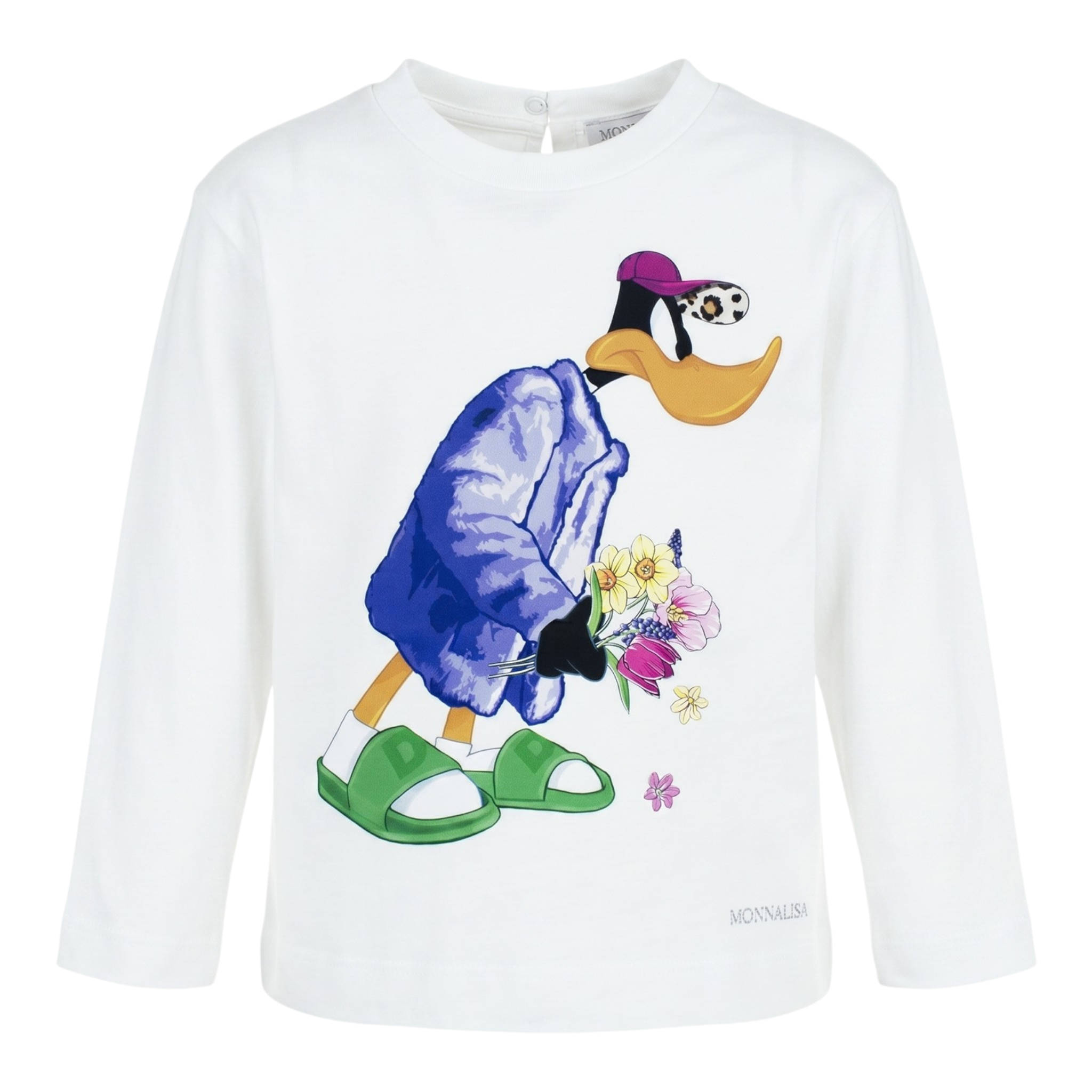 Monnalisa Shirt tinta unita con Stampa Bianco per Bambina 19B615 BIANCO MONNALISA 