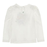 Monnalisa Shirt tinta unita con Stampa Bianco per Bambina 19B631 BIANCO MONNALISA 