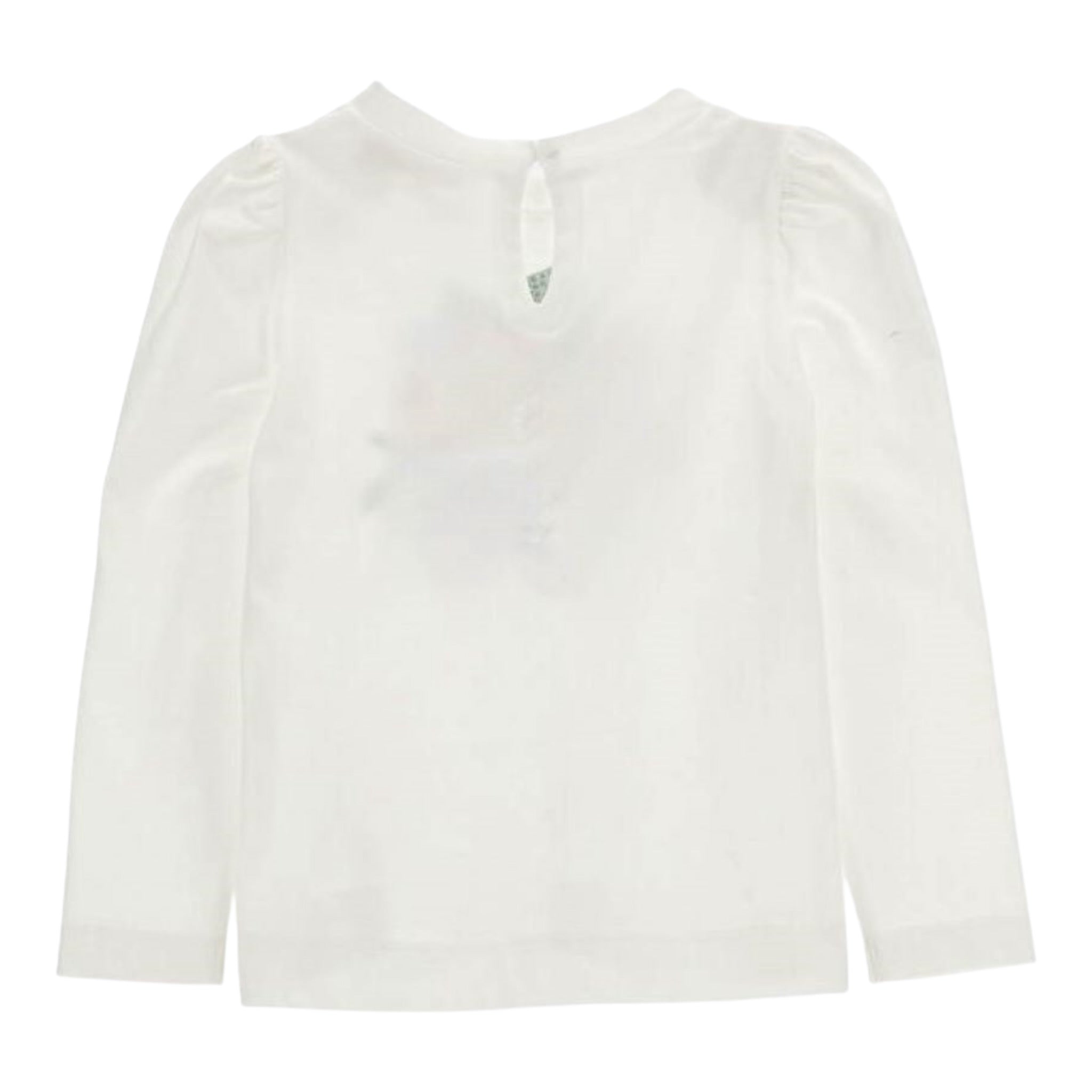 Monnalisa Shirt tinta unita con Stampa Bianco per Bambina 19B631 BIANCO MONNALISA 