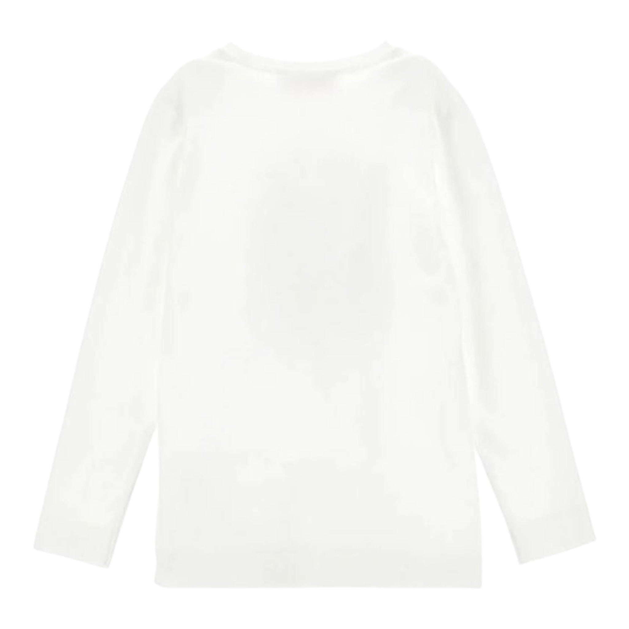 Monnalisa Shirt tinta unita con Stampa Bianco per Bambina 19D601 BIANCO MONNALISA 