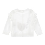 Monnalisa Shirt tinta unita con Stampa Bianco per Bambina 19D614 BIANCO MONNALISA 