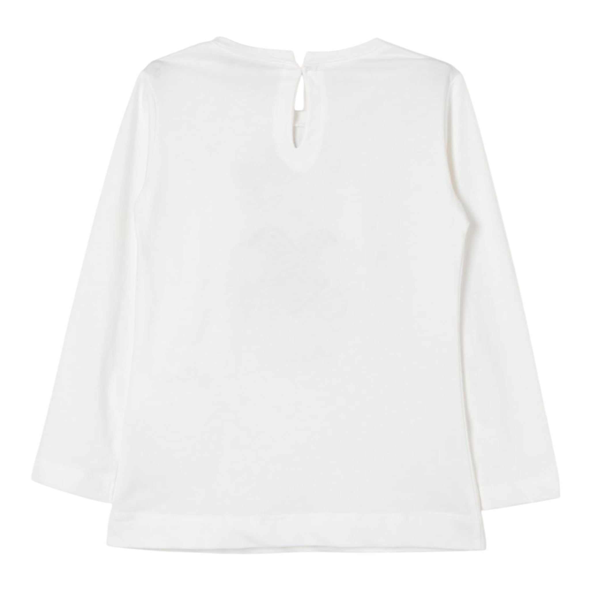 Monnalisa Shirt tinta unita con Stampa Bianco per Bambina 19D643 BIANCO MONNALISA 