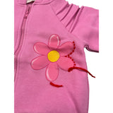 Monnalisa Felpa con Zip E Cappuccio tinta unita Rosa per Neonata 19D807 ROSA MONNALISA 