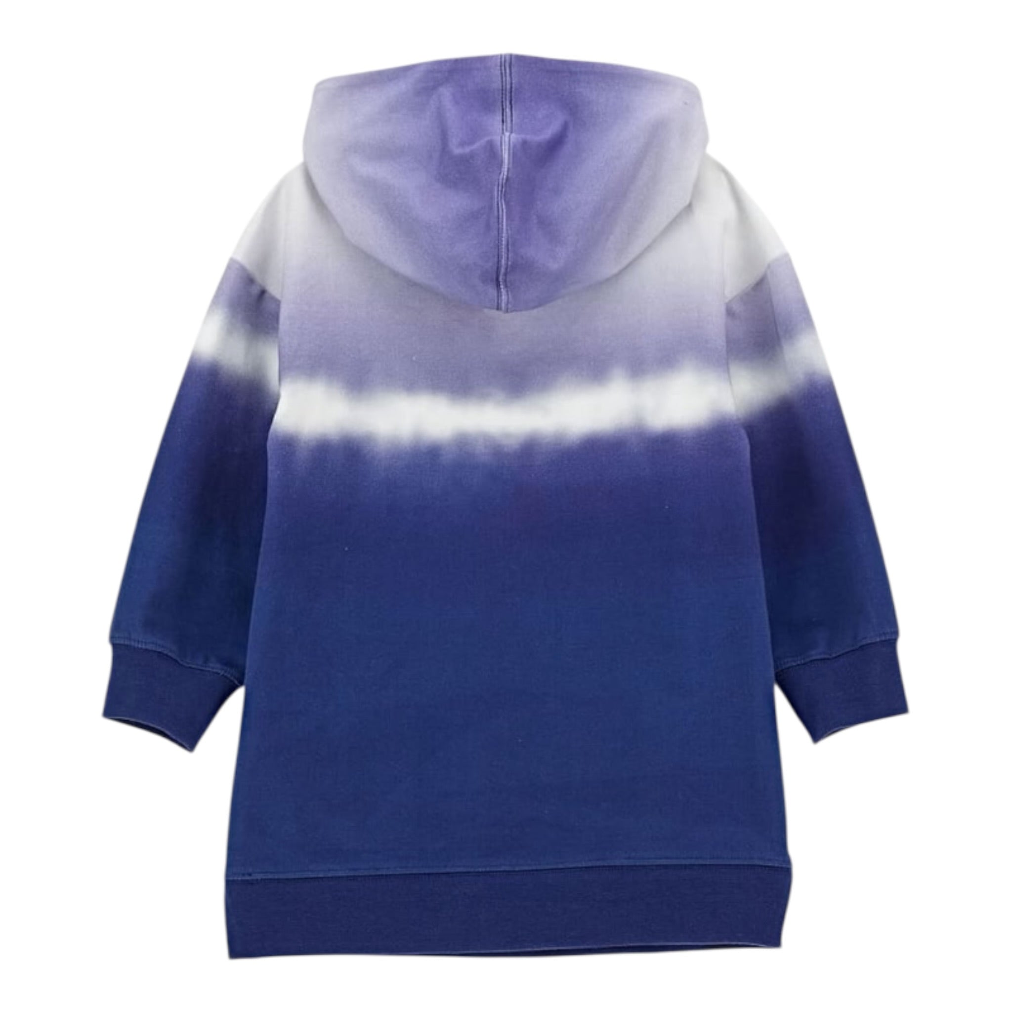 Monnalisa Abito Felpa Bicolore con Stampa E Cappuccio Blu per Bambina 19D906 BLU MONNALISA 