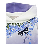 Monnalisa Abito Felpa Bicolore con Stampa E Cappuccio Blu per Bambina 19D906 BLU MONNALISA 
