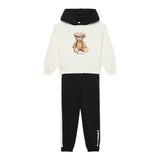 Monnalisa Completo 2 Pezzi Felpa-Pantalone Bicolore Bianco/Nero per Bambina 19F500XX BIANCO/NERO MONNALISA 