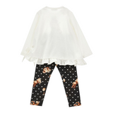 Monnalisa Completo 2Pz Shirt-Leggins Bianco per Bambina 19F501 BIANCO MONNALISA 