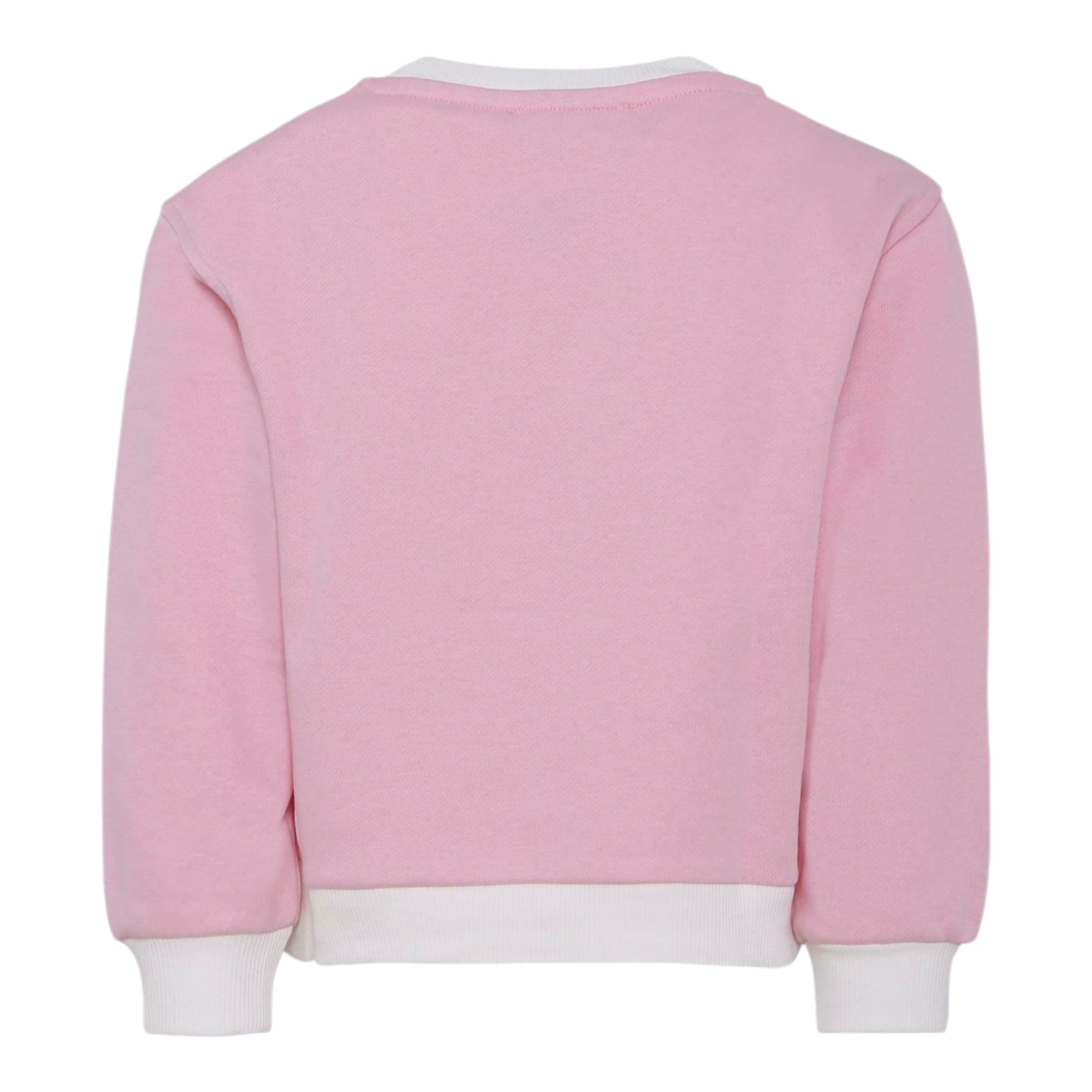 Monnalisa Felpa Bicolore con Stampa Bianco/Rosa per Bambina 19F606X BIANCO/ROSA MONNALISA 
