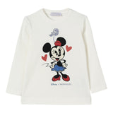 Monnalisa Shirt tinta unita con Stampa Bianco per Bambina 19F608X BIANCO MONNALISA 