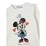 Monnalisa Shirt tinta unita con Stampa Bianco per Bambina 19F608X BIANCO MONNALISA 