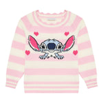 Monnalisa Maglia Girocollo Bicolore con Ricami Rosa per Bambina 19F609 ROSA MONNALISA 