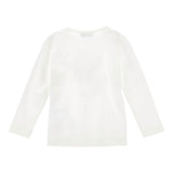Monnalisa Shirt tinta unita con Stampa Panna per Bambina 19F612X PANNA MONNALISA 