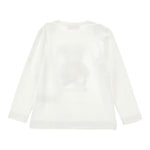 Monnalisa Shirt tinta unita con Stampa Panna per Bambina 19F616X PANNA MONNALISA 