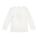 Monnalisa Shirt Girocollo Tinta Unta con Stampa Panna per Bambina 19F624 PANNA MONNALISA 