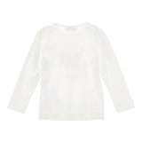 Monnalisa Shirt Girocollo Tinta Unta con Stampa Panna per Bambina 19F624 PANNA MONNALISA 