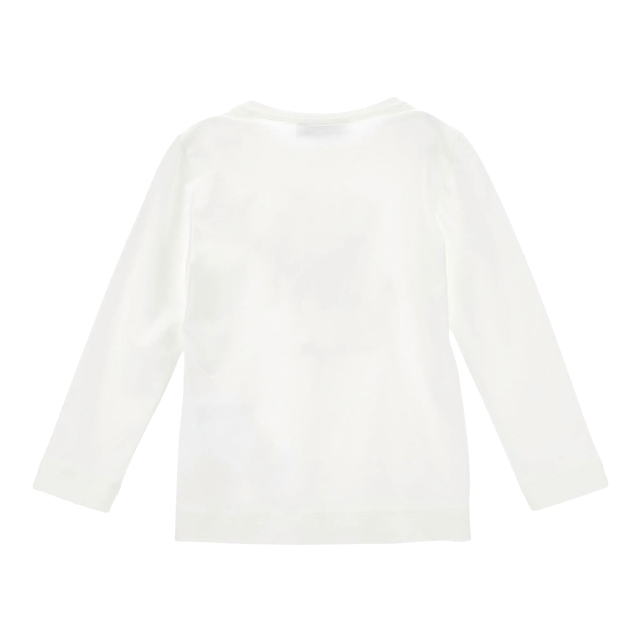 Monnalisa Shirt Girocollo Tinta Unta con Stampa Panna per Bambina 19F624 PANNA MONNALISA 