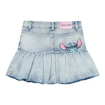 Monnalisa Gonna In Denim tinta unita con Stampa Azzurro per Bambina 19F702X AZZURRO MONNALISA 