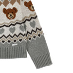 Monnalisa Cardigan tinta unita con Ricami Grigio per Bambina 19F808 GRIGIO MONNALISA 