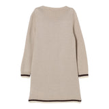 Monnalisa Abito In Maglia tinta unita con Brillantini Beige per Bambina 19F916 BEIGE MONNALISA 